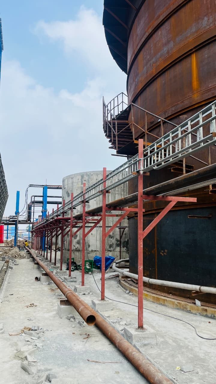 Storage Tank with Process Piping